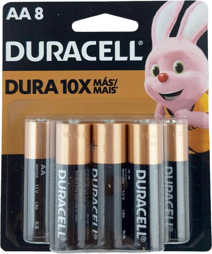Pilhas Alcalinas Duracell Aa Mn 1500B8 - 8 Unidades