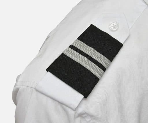 Palas de Ombro para Piloto Aero Phoenix 2 Barras Prata Nylon Preto