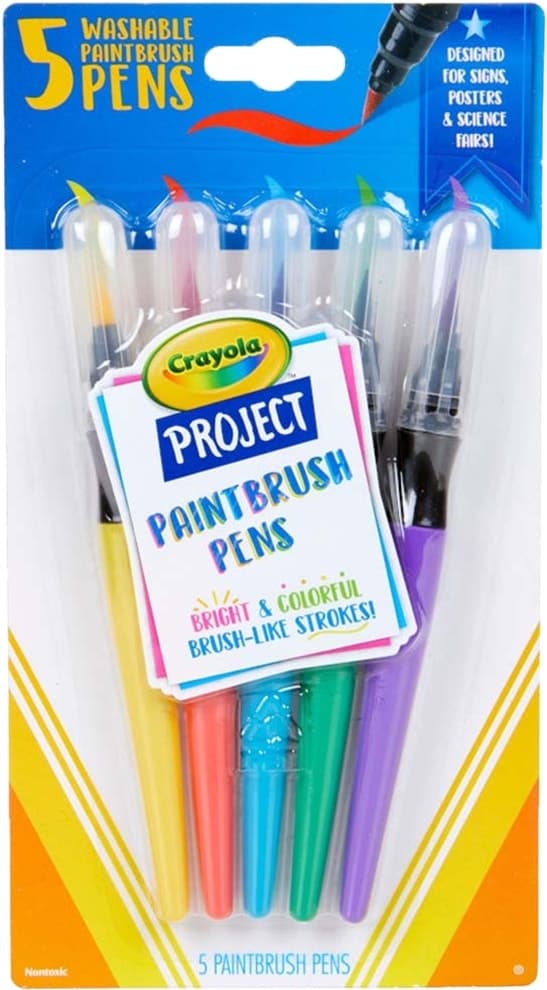 Pincel Crayola Project Paintbrush Pens 5 Unidades