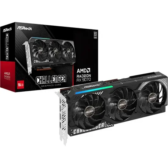 Placa de Vídeo 16GB Exp. Rx-9070 Asrock Challenger