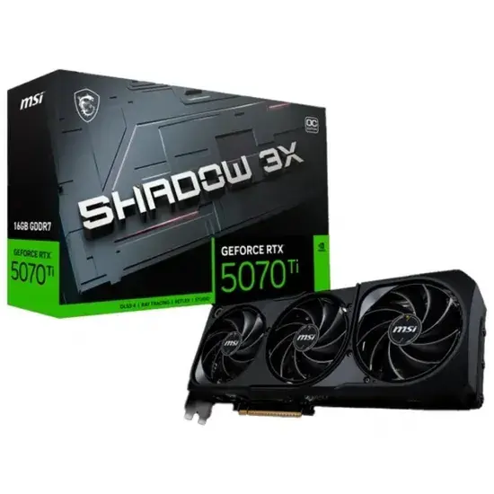 Placa de Vídeo 16GB Msi Geforce Rtx 5070 Ti Shadow 3X Oc
