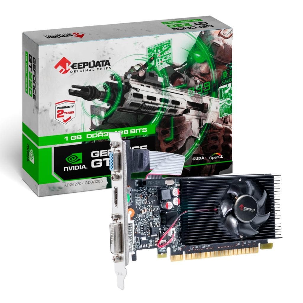 Placa de Vídeo Keepdata Gf-Gt220 1GB Exp. Ddr3 128Bits