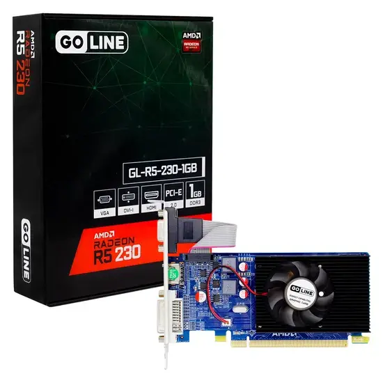 Placa de Vídeo Goline Gl-R5-230-1GB-D3 Radeon R5 230 Ddr3 Pci Express