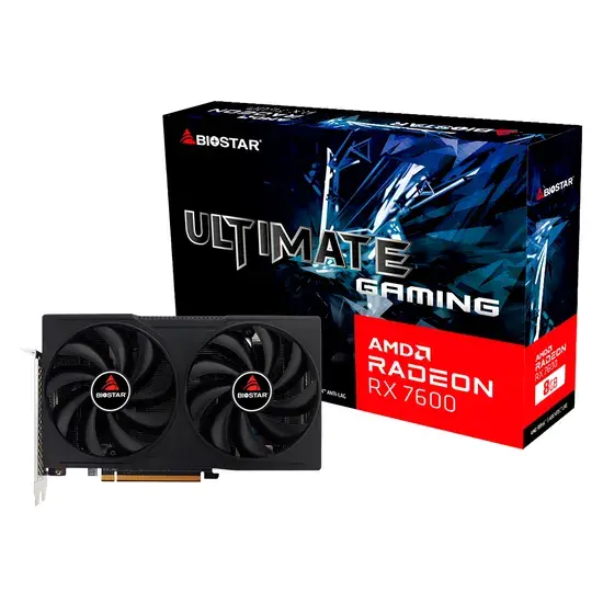 Placa de Vídeo Biostar Rx7600 Ultimate Gaming Oc 8GB