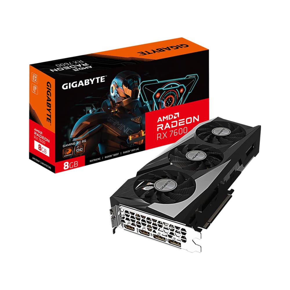Placa de Vídeo Gigabyte Radeon Rx 7600 Gaming Oc 8GB Gddr6