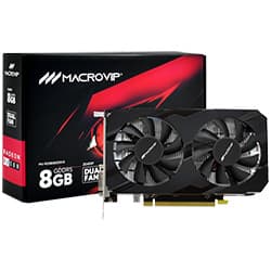 Placa de Vídeo Macrovip Dual 8GB Radeon RX580 V2 GDDR5 - MV-RX5808GD5V2