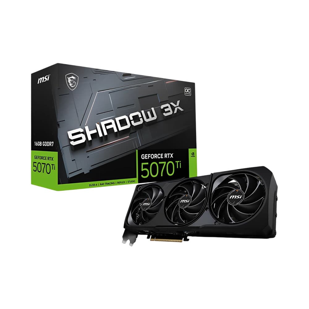 Placa de Vídeo Msi Nvidia Geforce RTX 5070 Ti Shadow 3X Oc 16GB