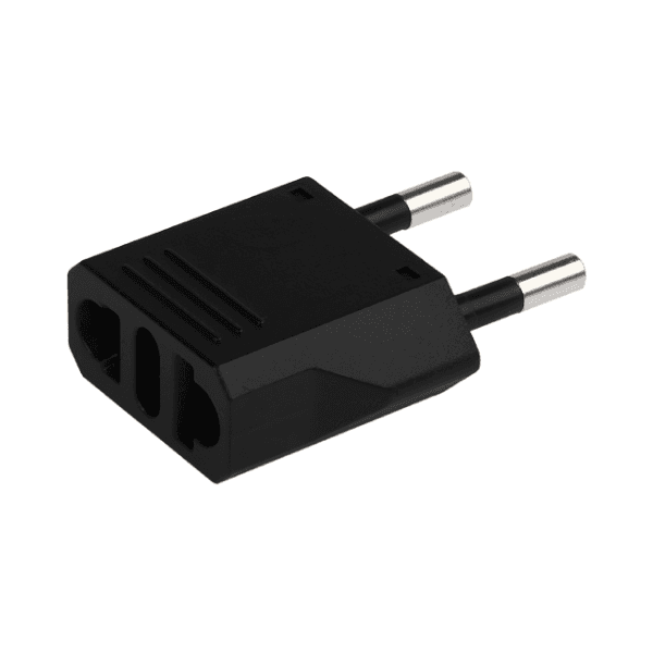 Adaptador de Tomada Plugue Padrão Indiano Bx-9120 para Tomadas Tipo N Preto