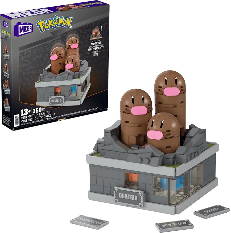 Blocos de Montar Pokémon Mini Motion Dugtrio Mega (350 Pçs)