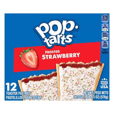Pop Tarts Snack Doce Cobertura Morango 576G