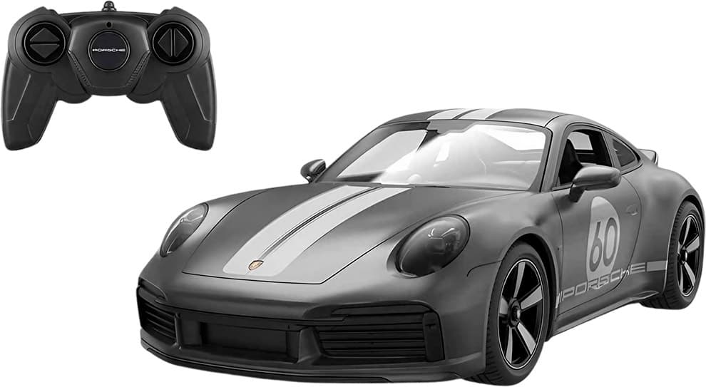 Carro de Controle Remoto Porsche 911 Sport Classic Escala 1/16 Rastar 94900 - Cinza