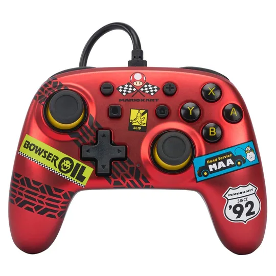 Controle Power A Nintendo Switch Nano Mario Kart Pwa-A-04531 com Cabo