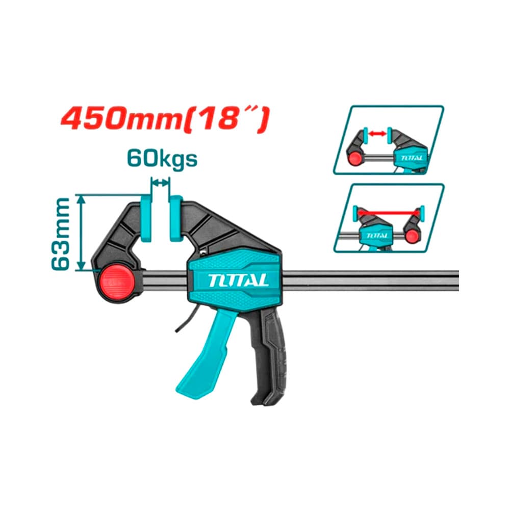 Prensa de Barra Rápida Total Tht1340603 45CM 60KG