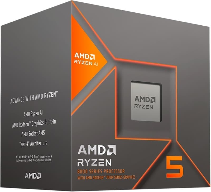 Processador Amd Ryzen 5 8600G 4.3GHz 6 Núcleos 22MB Socket Am5 (com Cooler)