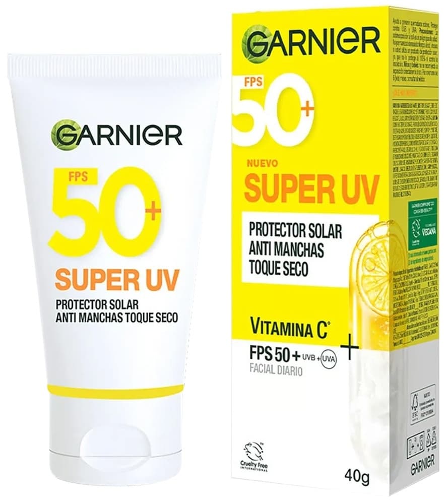 Protetor Solar Facial Garnier Super Uv Vitamina C FPS50+ - 40G