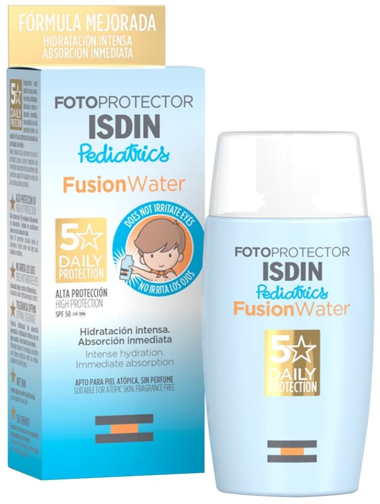 Protetor Solar Facial Infantil Isdin Fotoprotector Fusion Water Pediatrics Spf50 50mL