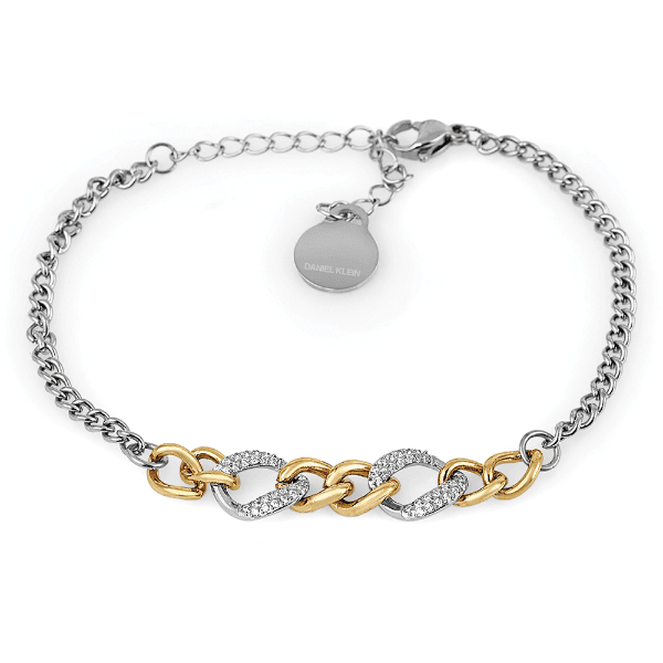 Pulseira Feminina Daniel Klein Dkj.12.10010-3 Prata/Dourado