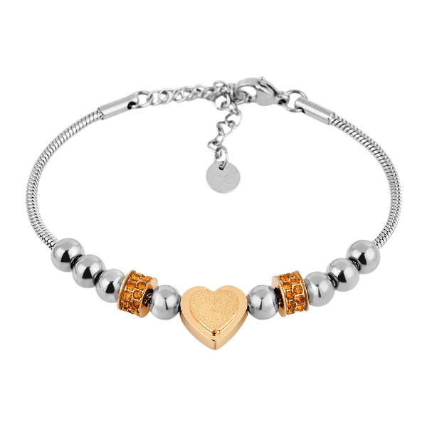 Pulseira Feminina Daniel Klein Dkj.15.10009-3 Prata/Dourado
