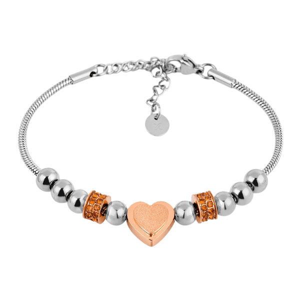 Pulseira Feminina Daniel Klein Dkj.15.10009-4 Prata/Rose Gold
