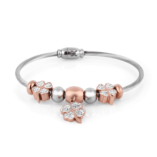 Pulseira Feminina Daniel Klein Dkj.3.2087-3 Prata/Rose Gold