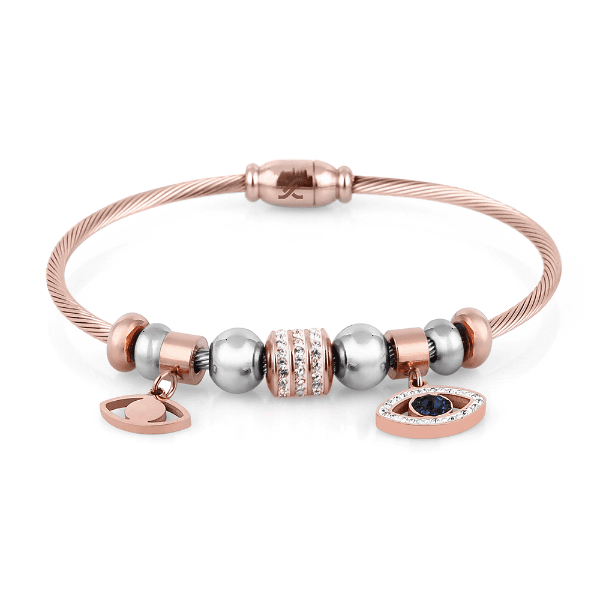 Pulseira Feminina Daniel Klein Dkj.3.2088-4 Rose Gold/Prata