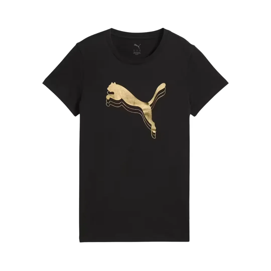 Camiseta Puma Ess Metallic Logo Tee 63153601 Negro (T) Xs