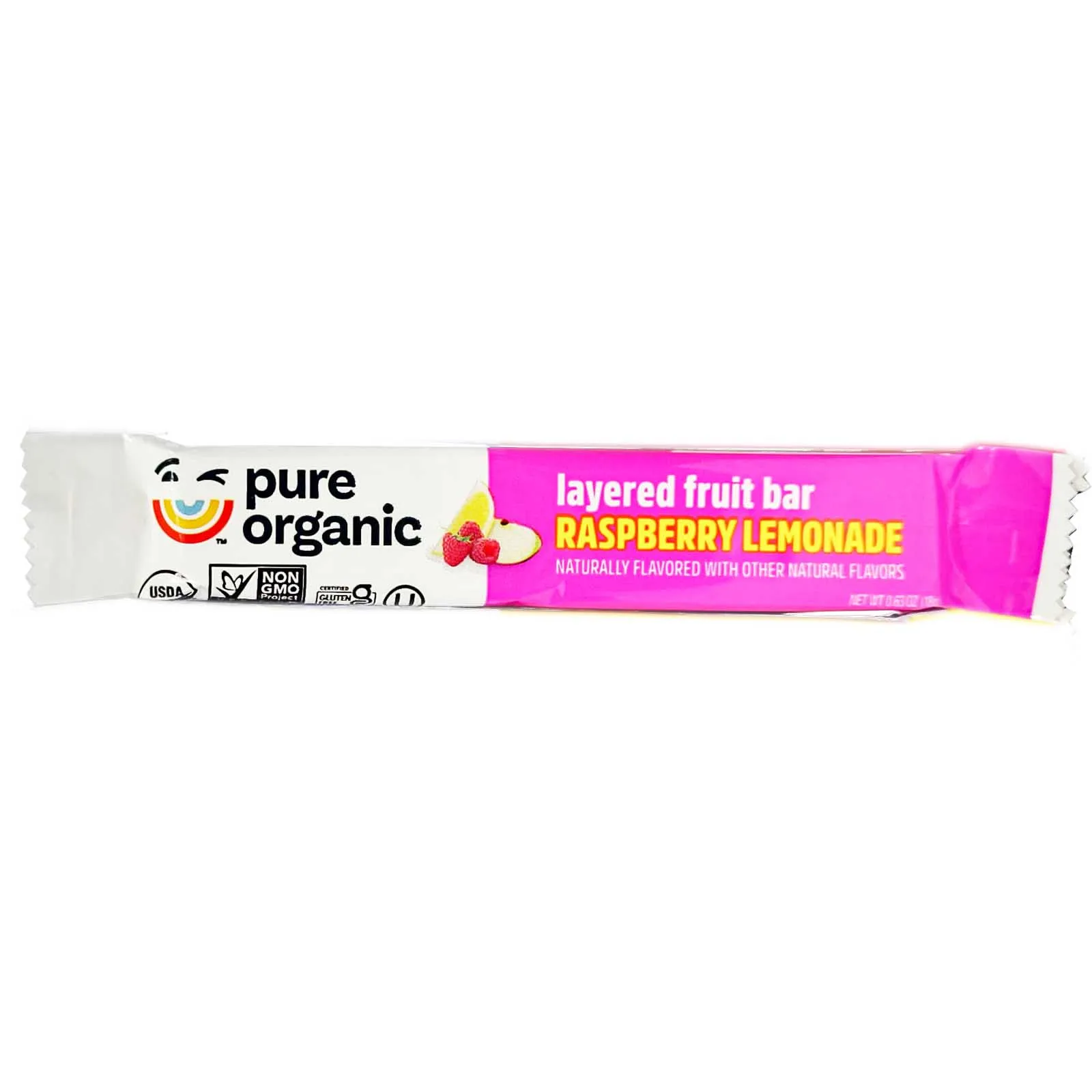 Snack Pure Organic Barra De Frutas Organica Raspberry Lemonade 18G