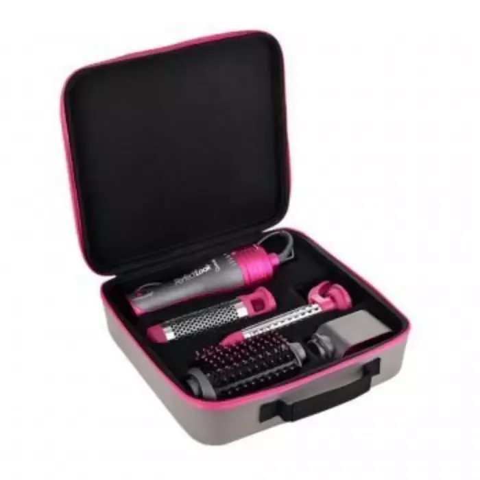 Kit Secador Quanta Qtkcs7001 2Temp 2Vel 1300W Bivolt Cinza/Rosa