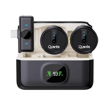 Microfone Quanta Qtmdm30 Multidispositivos USB-C/Light Preto