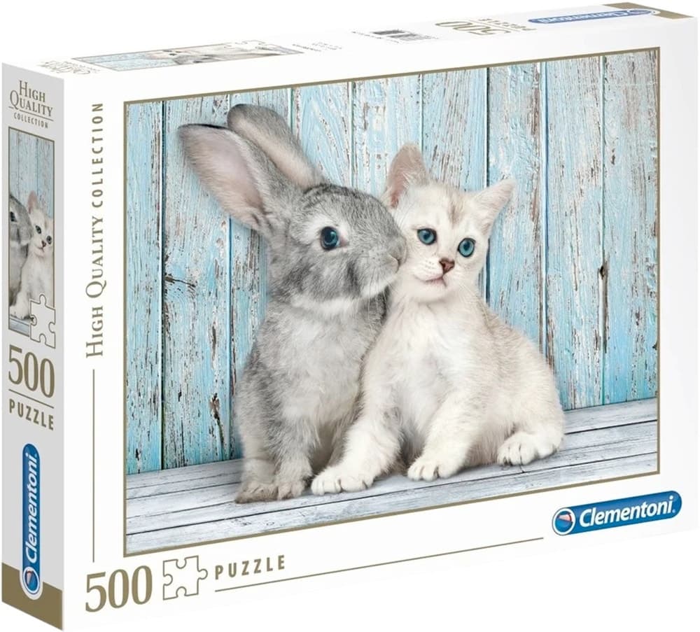 Quebra-Cabeça Clementoni Cat & Bunny (500 Pçs)