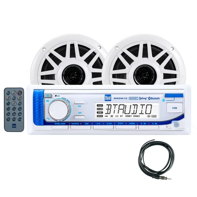 Rádio Dual Marine Kit Blue/USB 200W Mxcpw132