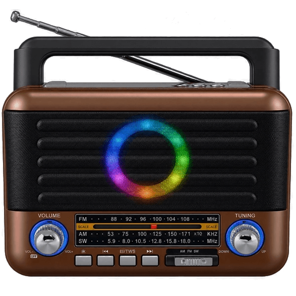 Rádio Portátil Megastar RX516M com Bluetooth / USB / Am-Fm - Marrom/Preto