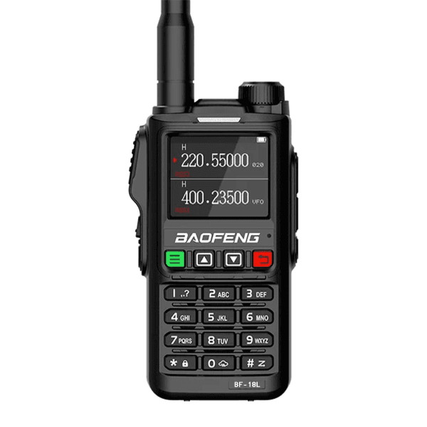 Rádio Comunicador Walkie Talkie Baofeng Bf-18L 5W 7.4V Ip57 999 Canais Preto