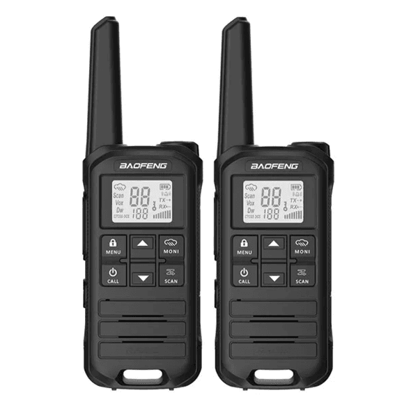 Rádio Comunicador Walkie Talkie Baofeng Fr-22A 16 Canais 430-440MHz Preto