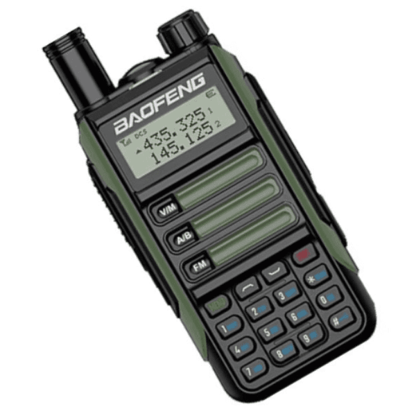 Rádio Comunicador Baofeng Uv-16 Pro Dual Band 10W 7.4V 128 Canais 136-174MHz 400-520MHz Preto/Verde