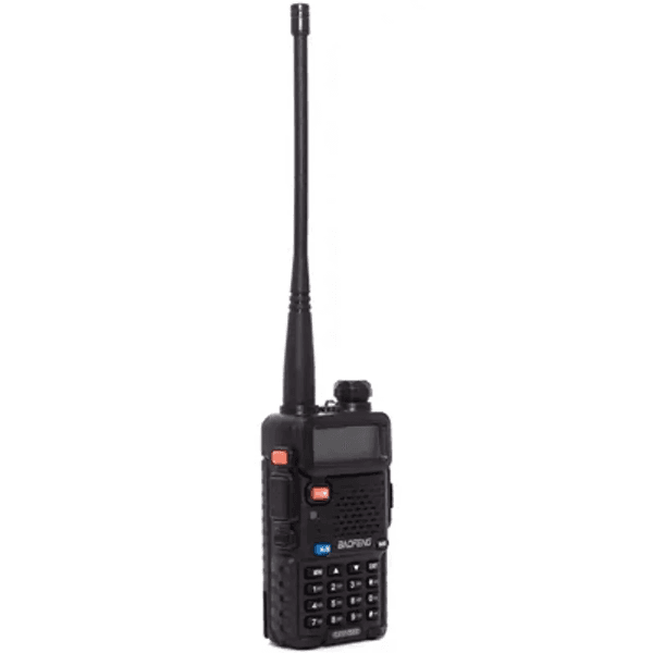 Rádio Comunicador Baofeng Uv-5R Transceiver Dual Band Vhf-Uhf 128 Canais 8W Preto