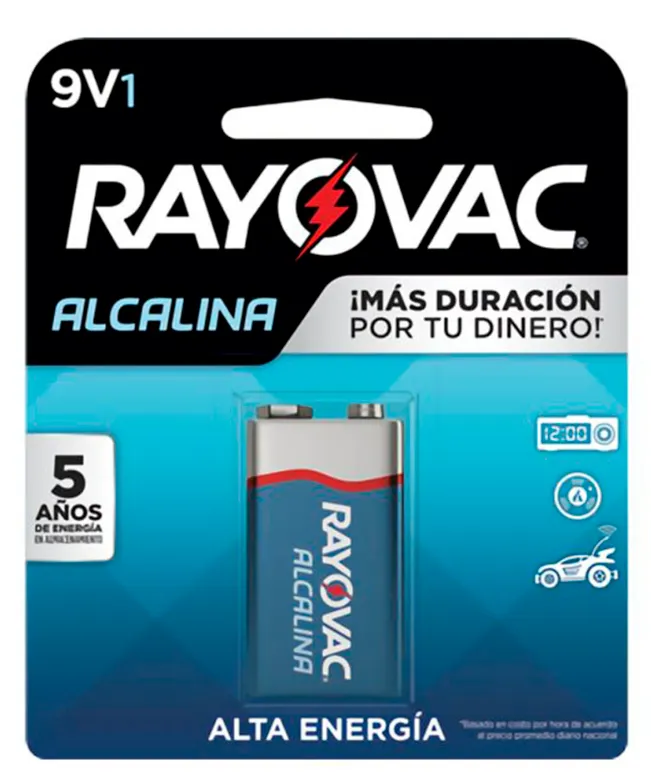 Pilha Alcalina Rayovac 9V