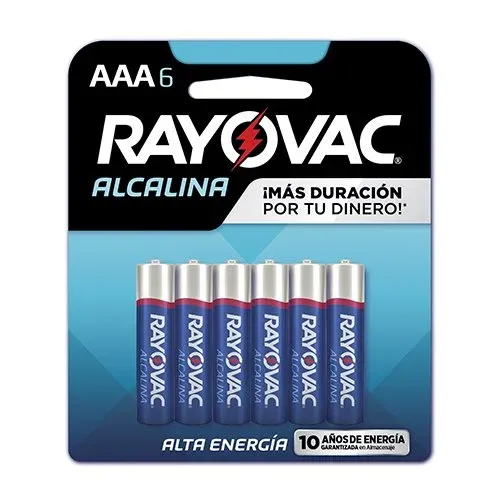 Pilhas Alcalinas Rayovac Aaa X5
