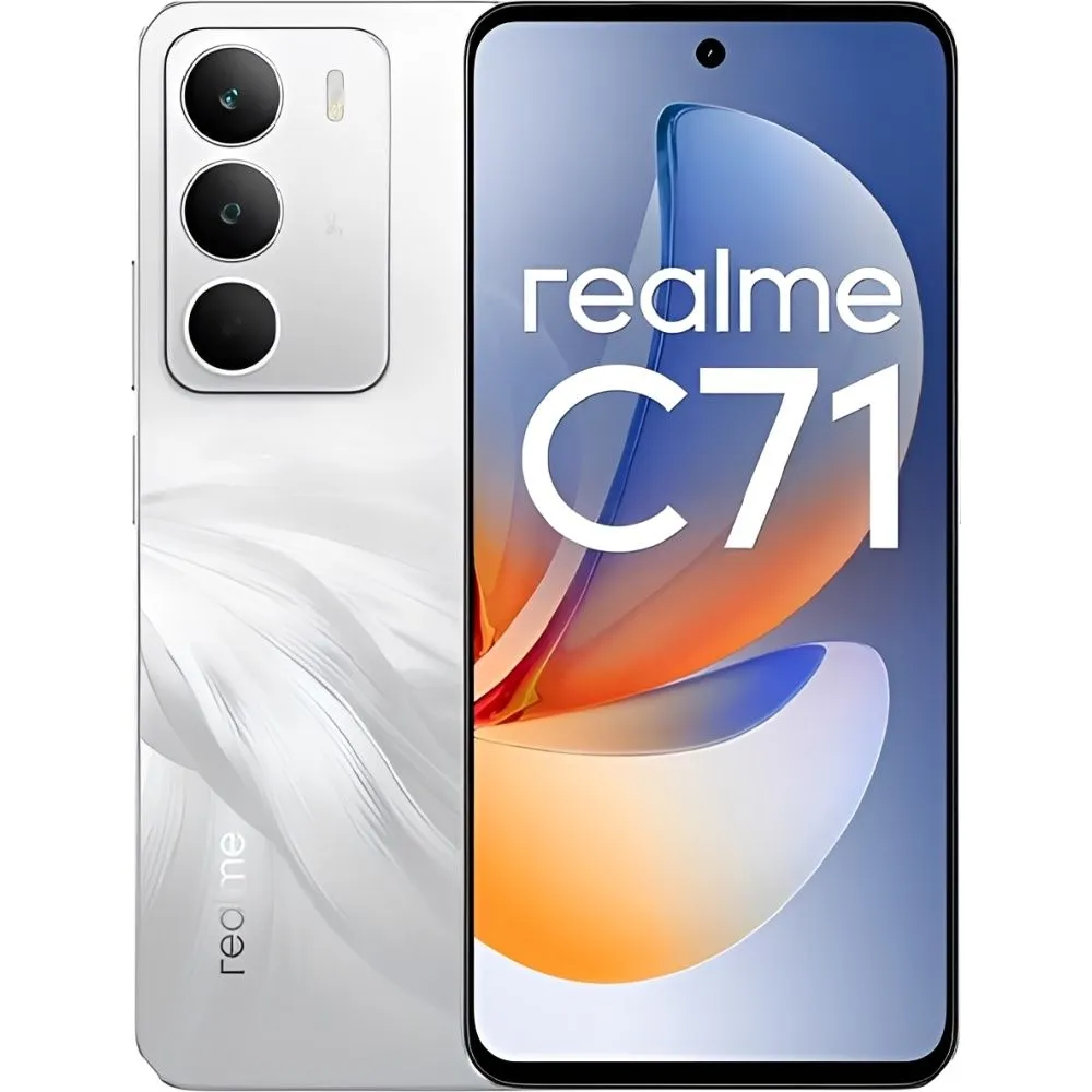 Celular Realme C71 Rmx5303 6.67" Dual Chip LTE NFC 4/256GB Anatel Branco