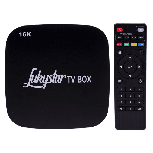 Receptor TV Box Lukystar 16K / 16GB / 128GB / USB / HDMI / Android 13 - Preto