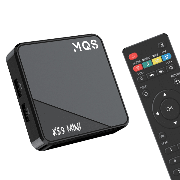Receptor TV Box Mqs X59 Mini 4K 64GB 256GB Wi-Fi Preto