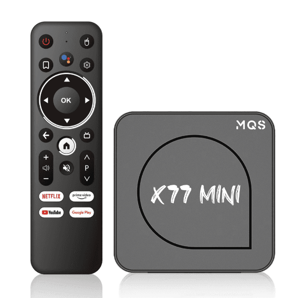 Receptor TV Box Mqs X77 Mini 4K 64GB 256GB WiFi Android 10 Preto