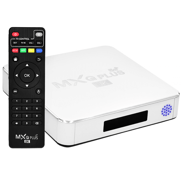 Receptor TV Box Mxq Plus 5G 8K Ultra HD 256GB 64GB Wifi USB HDMI Branco