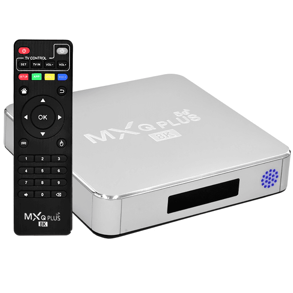 Receptor TV Box Mxq Plus 5G 8K Ultra HD 256GB 64GB Wifi USB HDMI Prateado