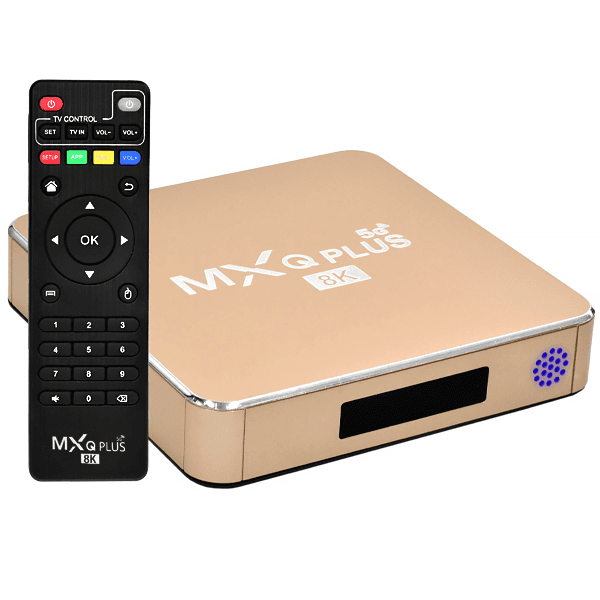 Receptor TV Box Mxq Plus 5G 8K Ultra HD 512GB 128GB Wifi USB HDMI Dourado