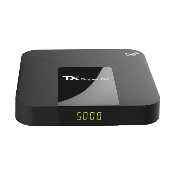 Receptor TV Box Tx Super 8K 32GB 5G Wifi Bluetooth Android 9.0 + Controle Nintendo e Um Jogo - Preto