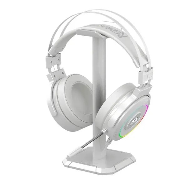 Fones de Ouvido Redragon H320W-RGB Lamia2 USB RGB com Base Branco