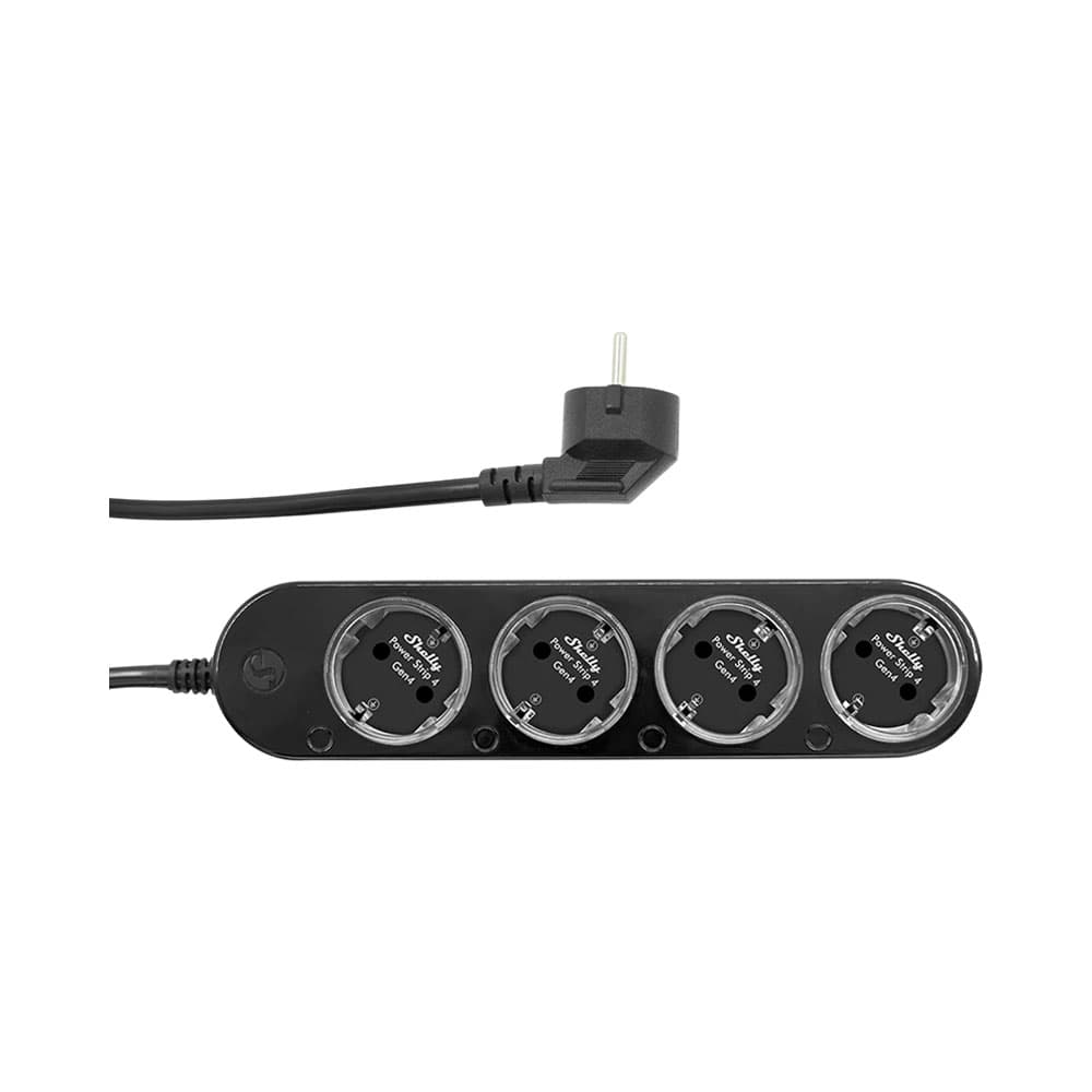 Régua de Tomadas Inteligente Shelly Power Strip 4 Gen4 Preta