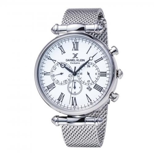 Relógio Analógico Daniel Klein Exclusive Dk11829-1 Masculino Metal Prata