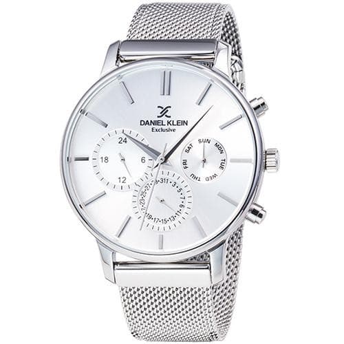 Relógio Analógico Daniel Klein Exclusive Dk11857-1 Masculino Metal Prata